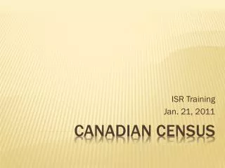 Canadian census