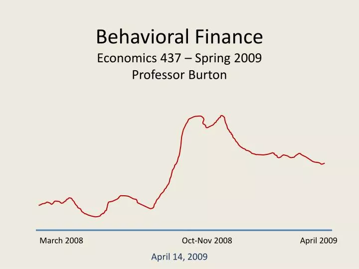 behavioral finance economics 437 spring 2009 professor burton