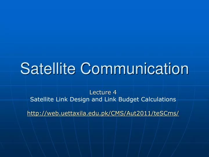 satellite communication