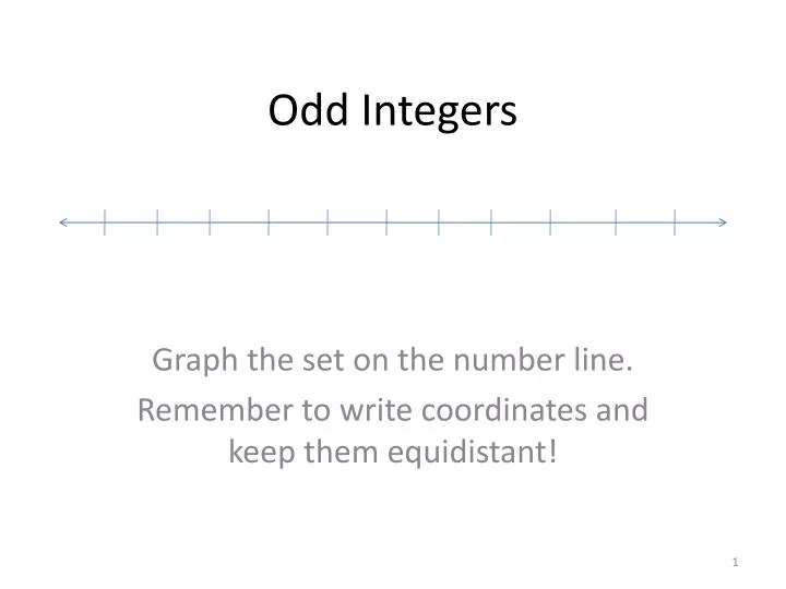 odd integers