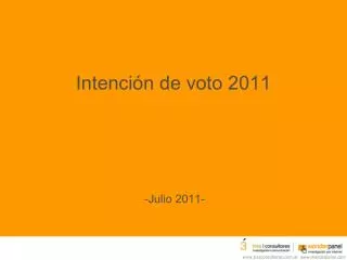 Intención de voto 2011