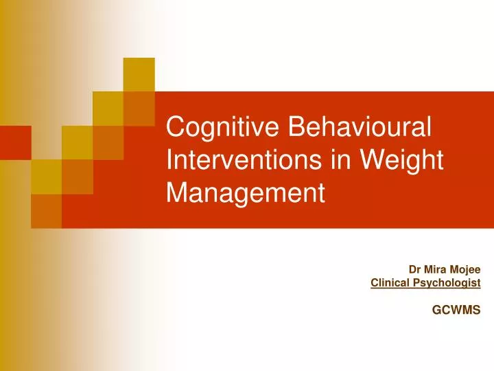 cognitive behavioural interventions in weight management