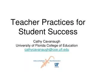 Teacher Practices for Student Success