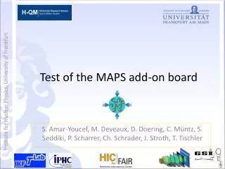 Test of the MAPS add-on board