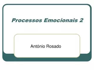 Processos Emocionais 2