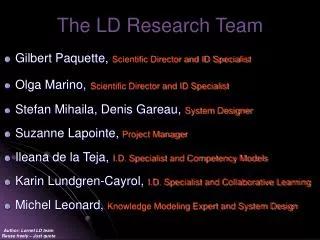 The LD Research Team