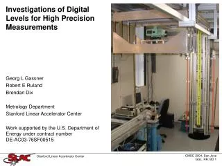 Investigations of Digital Levels for High Precision Measurements