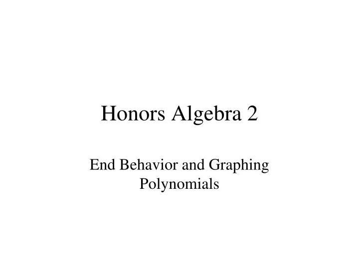 honors algebra 2