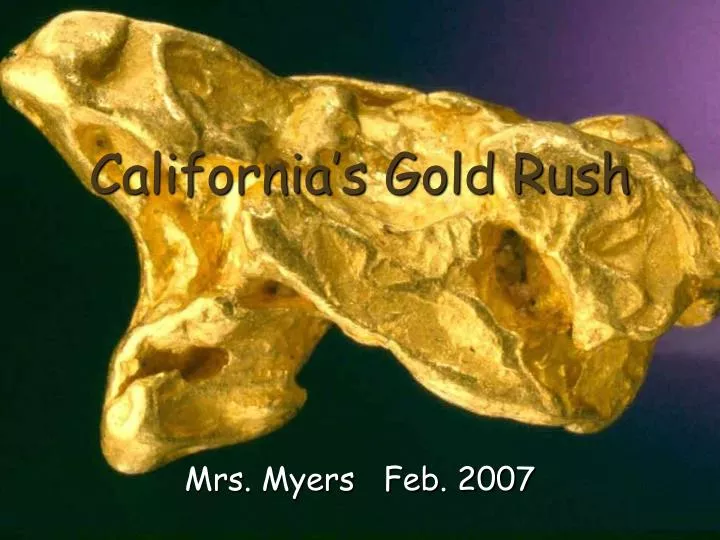 california s gold rush