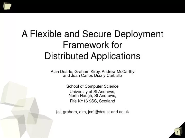 a flexible and secure deployment framework for distributed applications