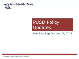 PUSD Policy Updates