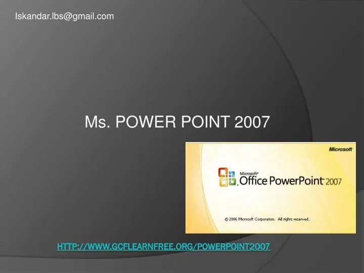 ms power point 2007