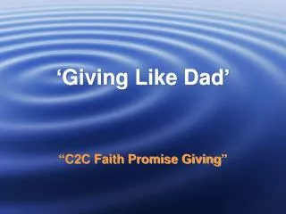 ‘Giving Like Dad’