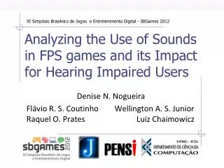 Analyzing the Use of Sounds in FPS games and its Impact for Hearing Impaired Users