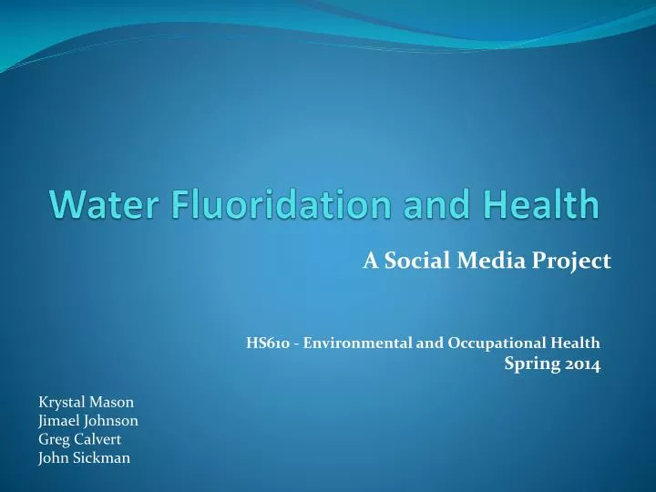 water fluoridation and health