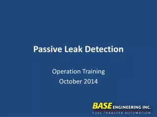 Passive Leak Detection