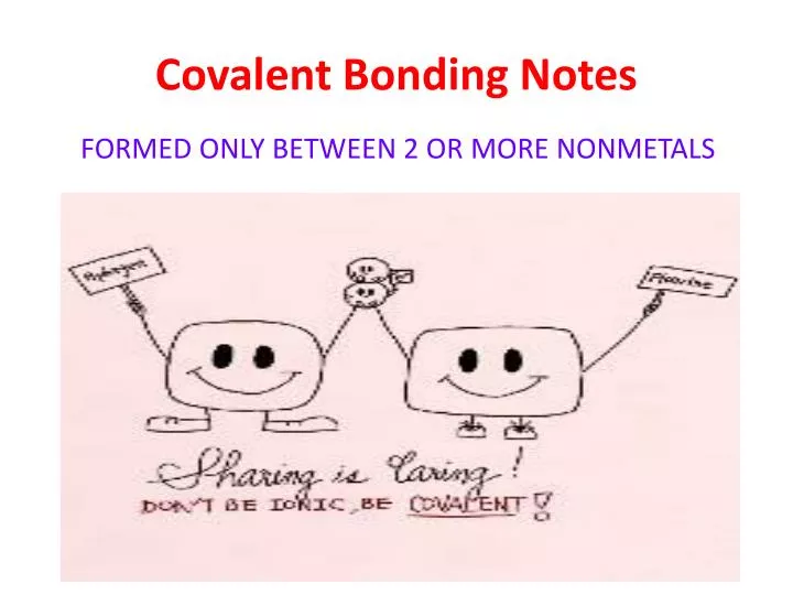 covalent bonding notes