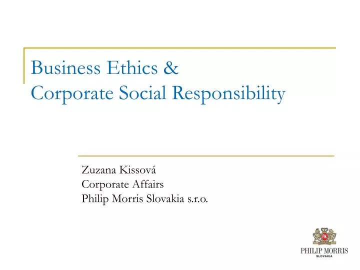 business ethics corporate social responsibility