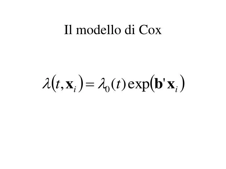 il modello di cox