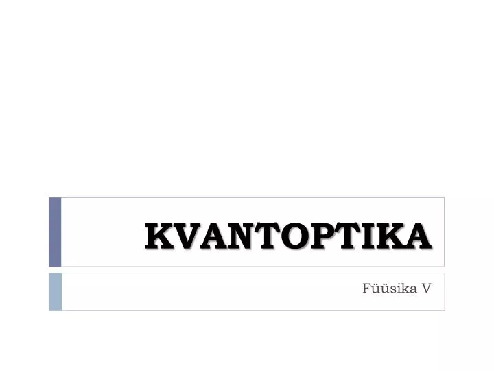 kvantoptika