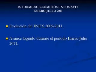 informe sub comisi n infonavit enero julio 2011