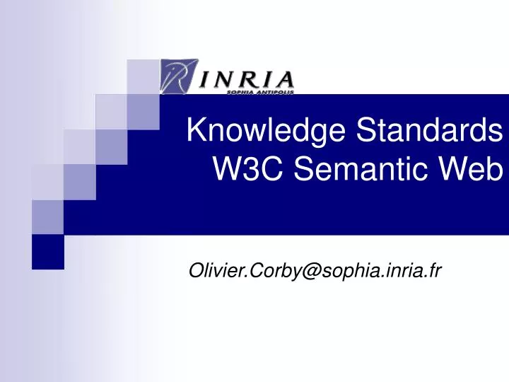 knowledge standards w3c semantic web