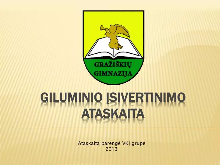 giluminio sivertinimo ataskaita