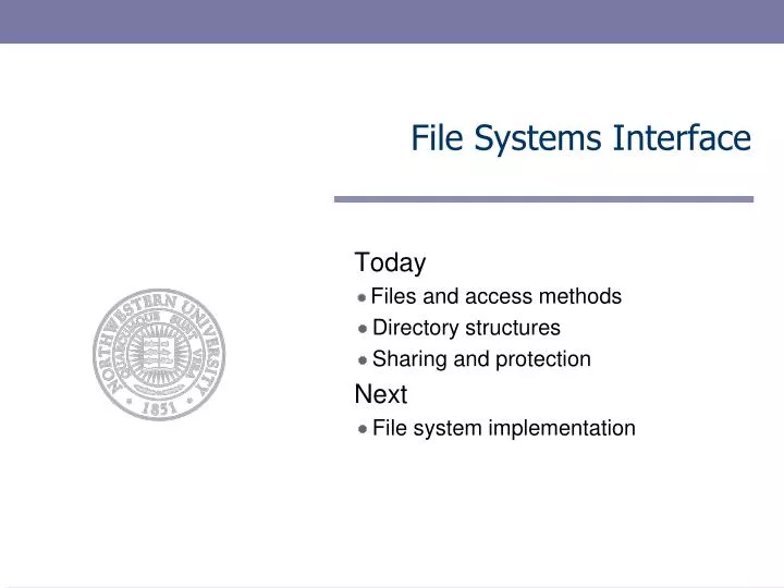 file systems interface