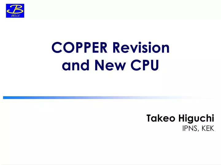 copper revision and new cpu