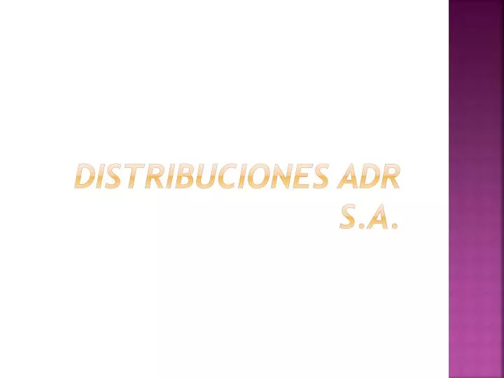 distribuciones adr s a