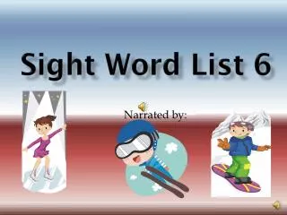 Sight Word List 6