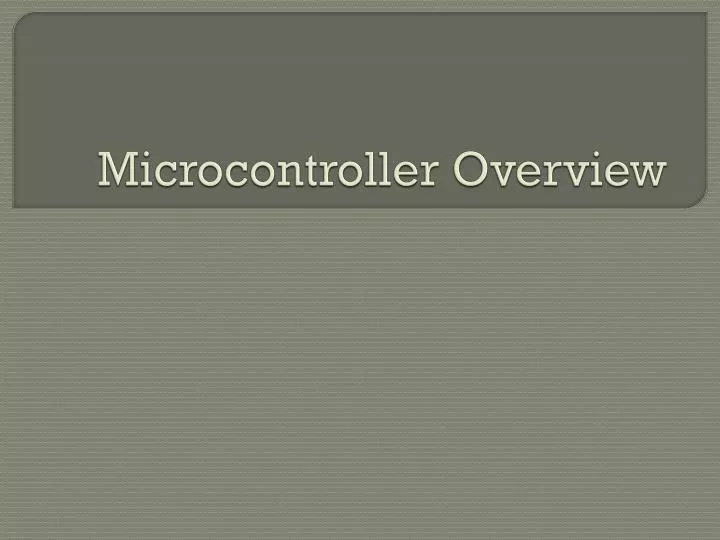 microcontroller overview