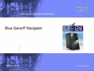Blue Gene/P Navigator