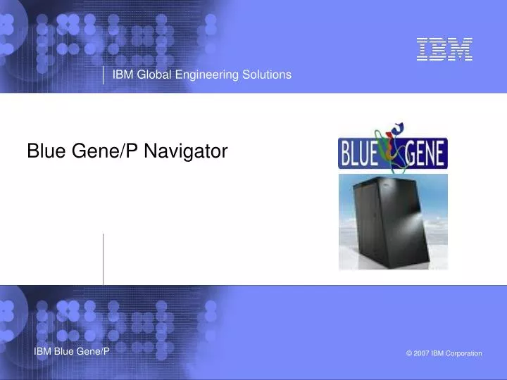 blue gene p navigator