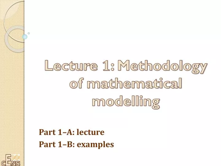 part 1 a lecture part 1 b examples