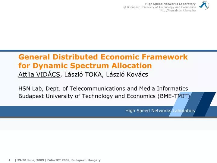 general distributed economic framework for dynamic spectrum allocation