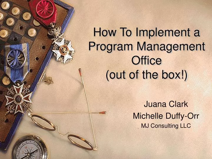 how to implement a program management office out of the box