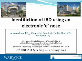 Identifiction of IBD using an electronic ‘e’ nose