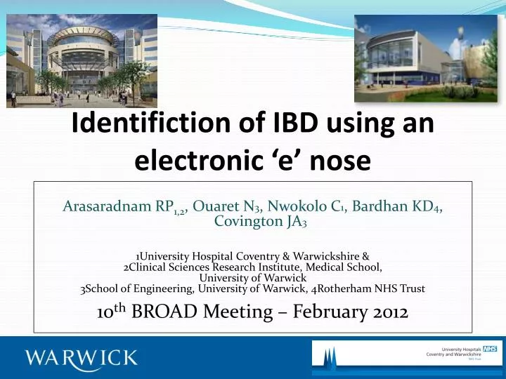 identifiction of ibd using an electronic e nose