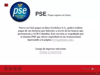 PSE ( Pagos seguros en Línea)