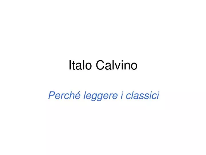 italo calvino
