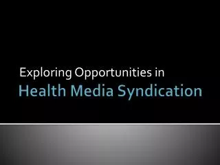Health Media Syndication
