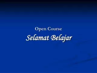 Open Course