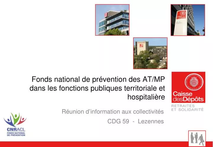 fonds national de pr vention des at mp dans les fonctions publiques territoriale et hospitali re