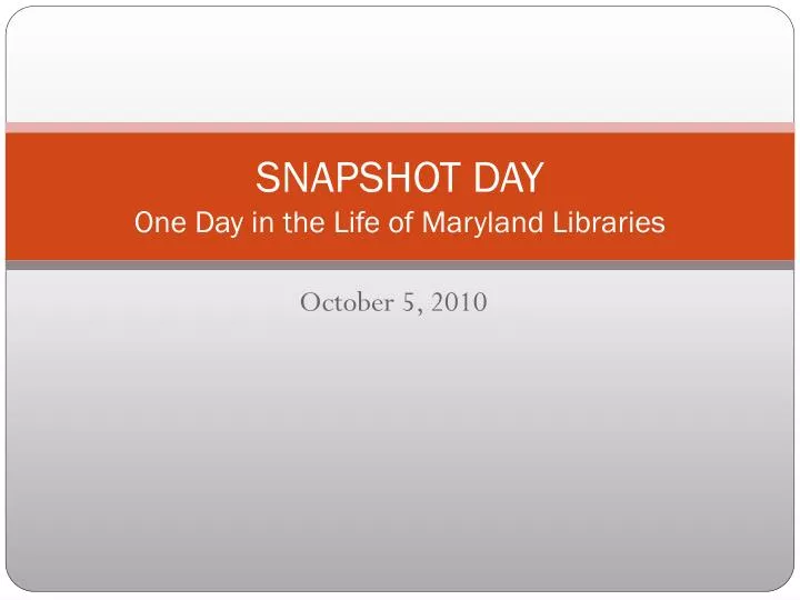 snapshot day one day in the life of maryland libraries