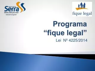 Programa “fique legal”