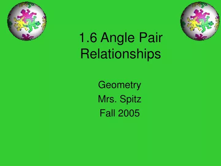 1 6 angle pair relationships