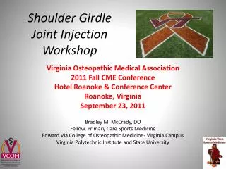 Shoulder Girdle Joint Injection Workshop