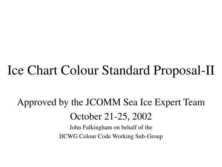 ice chart colour standard proposal ii
