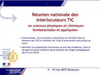9 – 10 mai 2007 Besançon